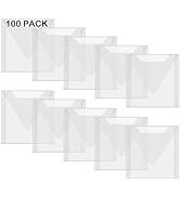 Briartw 4.75x4.75" Square Storage Bag,Resealable Plastic Envelopes Pockets for Cutting Dies Stenc...