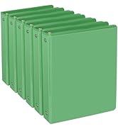 COMIX Standard 3 Ring Binder 1 inch with Clear View Cover, 1" View Binder Holds 200 Sheets of US ...