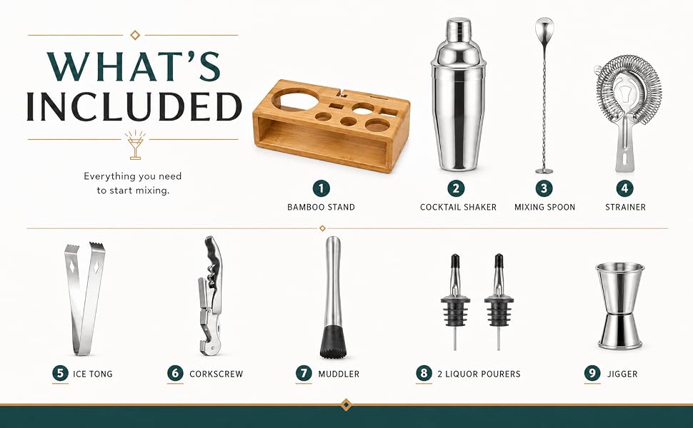 bar set bartender accessories bar tools cocktail bartending kit cocktail set bar kit cocktail kit