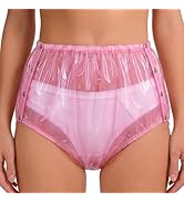 LittleForBig Button-On Washable Reusable Waterproof Adult Plastic Pants TPU Pull-On Diaper Cover ...