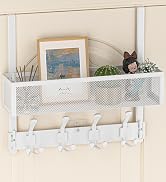 Aimeaihe Over The Door Hooks Organizer, Over The Door Coat Rack with 12 Coat Hooks, Door Hanger T...