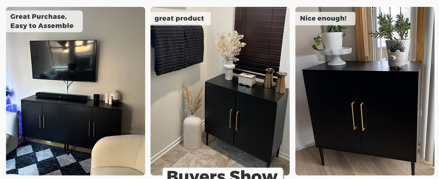 black accent cabinet