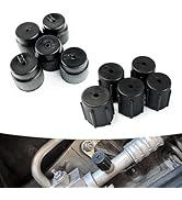 CouTunp 10PCS Air Conditioning Service AC System Charging Port Covers, Car AC Service Valve Cap K...