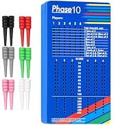 Cogniplay Wooden Score Board for Phase 10 Card Game | Magnetic Travel Score Tracker with Upgraded...