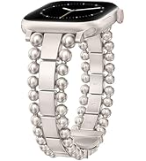TOYOUTHS Beaded Bracelet Compatible with Apple Watch Bands 38/40/41/42/44/45/46/49mm Women, Dress...