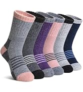 DoSmart Kids Hiking Walking Socks, Boys Girls Toddlers Merino Wool Warm Wicking Cushion Crew Socks