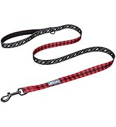 PoyPet 5 Feet Dog Leash with Padded Handle for Small Medium and Large Dogs(Checkered Red)