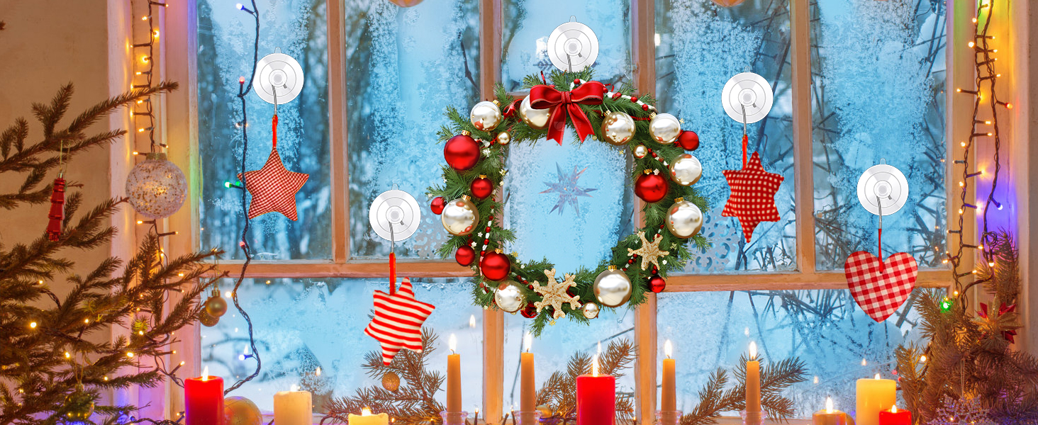 suction cup hooks for glass window Christma