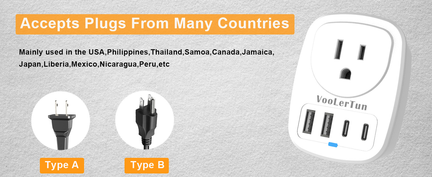 Mainly used in the USA,Philippines,Canada,etc