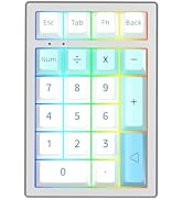 ZUOYA K21MAX Mechanical Number Pad,Aluminum Alloy Numeric Keypad,Tri-Mode BT5.0/2.4G/Type-C Recha...
