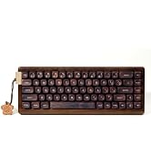 XVX MU68 Wooden Keyboard,Wireless RGB Mechanical Gaming Keyboard | Walnut Wood Case,BT/2.4G/USB-C...