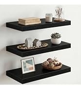 Fun Memories 10" Deep Floating Shelves with Invisible Brackets, 20" Wall Shelves for Bathroom Bed...
