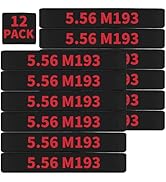 12 Pack Miaozhun 5.56 M193 Magazine Marking Bands 5.56 Caliber Identification (Black-Red)