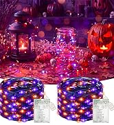 btfarm 2 Pack Fairy Lights Battery Operated with Timer, Halloween
