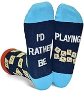Funny Socks Gift for Men, I'd Rather Be Hiking Golfing Fishing Camping Skiing Gaming Novelty Socks