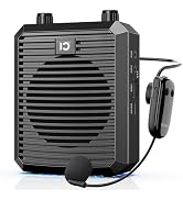 SHIDU Voice Amplifier for Teacher with Wireless Microphone Headset, Portable Bluetooth Speaker an...