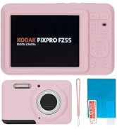 TUOOUT Silicone Case for PIXPRO FZ55 Digital Camera with Screen Protector and Lanyard for PIXPRO ...