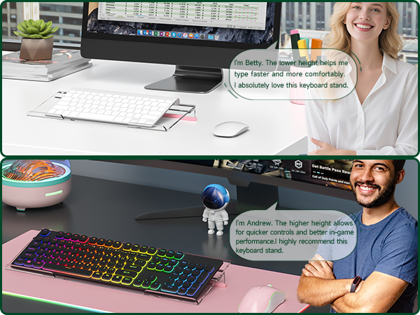 adjustable computer keyboard lifter for desk