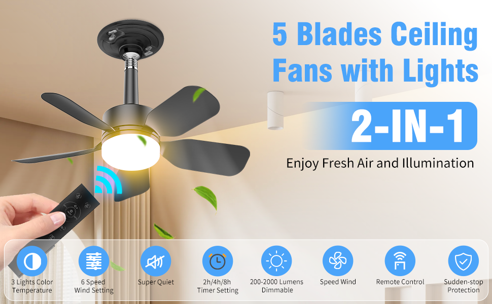 socket fan light socket fan socket fan light with remote bedroom lights lighting & ceiling fans