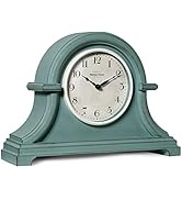 PresenTime & Co Vintage Farmhouse Table Clock Series Napoleon Mantel Clock,13 x 10 inch, Domed Le...