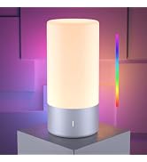 Famigreta Table Lamp, Bedside Touch Control Lamp for Bedroom 3 Level Dimmable Warm White Lights w...