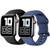Silicone Strap Compatible with Kids Apple Watch Band 38mm 40mm 41mm 42mm 44mm 45mm 46mm, Soft Spo...