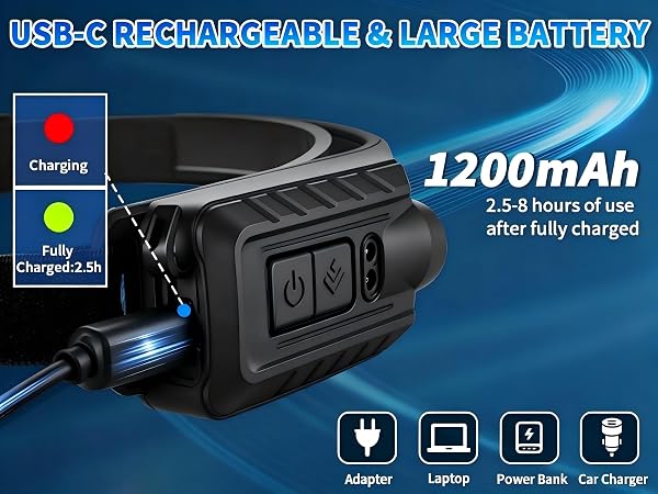 USB-C RECHARGEABLE & LARGE BATTERY