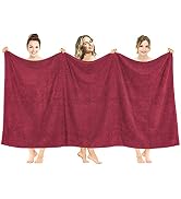 American Soft Linen Oversized Bath Sheet 40x80, Jumbo Large Bath Towels for Bathroom, 100% Ringsp...