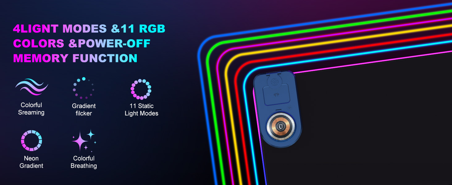 3 in 1 Wireless Charging RGB Gaming Mouse Pad