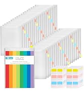 Caydo 36 Pieces Paper Storage for 8.5 × 11 papers with 48 Sticky Index Tabs, Scrapbook Storage Or...