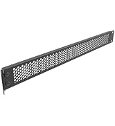 Jingchengmei 1U Hinged Perforated Blank Panel - Steel Rack Mount 1U Spacer Panel for 19-Inch Netw...