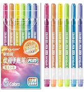 Joyask Glitter Gel Pens, 6 Pack Glitter Pens For Adults Coloring Books, 1.0mm Point Colored Pens,...