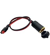 Halokny Car Cigarette Lighter Female Plug, 12AWGHeavy Duty Cable, 45A Connector to12V Female Ciga...