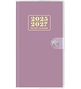 Pocket Calendar 2025-2027, Monthly Purse Planner (6.7" x 3.7") Runs from July 2025 to December 20...