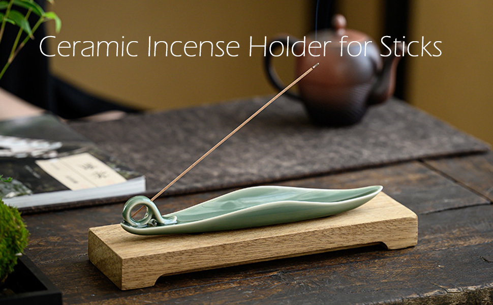 Ceramic incense holder for sticks