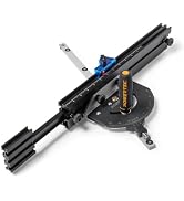 POWERTEC 71766 Precision Miter Gauge System for Table Saw Kit w/Telescoping Fence | 11 Preset Ang...
