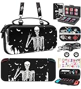 Gurgitat 9in1 Skull Skeleton Switch Oled Case for Nintendo Switch Oled Carrying Cases Boy Hard Pr...