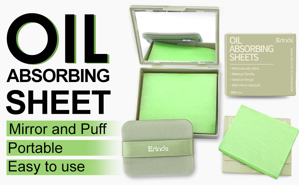 natural face oil blotting paper easy dispensing green oil absorbing sheets