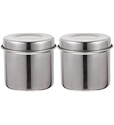 2pcs Stainless Steel Jars Iodine Gauze Holder Iodophor Jars Stainless Steel Canisters for Hospita...