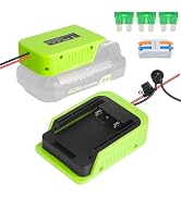 QSDXNYDC Power Battery Adapter Wheel for Ryobi 40V Battery with 14 AWG Wire Connector for Ryobi 4...