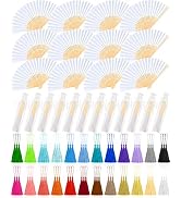 NEBURORA 120 Pcs Bookmark Tassels Bulk Bundles 12Pcs White Handheld Paper Fans for Party Favors D...
