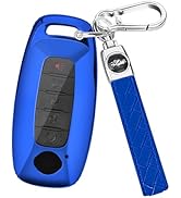 MILD EAST for Nissan Key Fob Cover with Keychain, Soft TPU Full Protection Key Case for 2023 2024...
