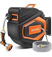 GOXAWEE Retractable Garden Hose Reel, 1/2