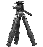 SmallRig Portable Carbon Fiber Tabletop Tripod Kit, 17'' Compact Mini Desktop Tripod with Video H...