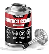Contact Cement Adhesive, 6 OZ Contact Cement with Brush - Waterproof & Heat-Resistant, Instant St...