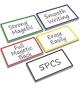 5 Pcs Strong Dry Erase Magnetic Labels,6 x 3.5 Inch Large Reusable Writable Erasable Magnetic Str...