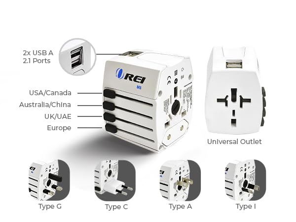 world travel plug adapter m8 max by orei