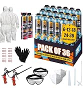 Spray Foam Insulation Kit for Walls & Attic -36 Pack Foam Insulation Spray - 720 Board ft/sq.ft. ...