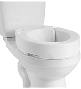 VEVOR Raised Toilet Seat, 300 lbs Load Capacity, 3.5-Inch Lift Height, Commode Elevated Toilet Se...