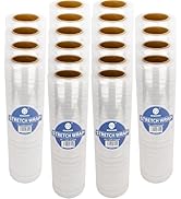 NEXCOVER 18 Inch Stretch Wrap - 1200 Feet | 60 Gauge, 20 Roll Clear Plastic Self-adhering Stretch...